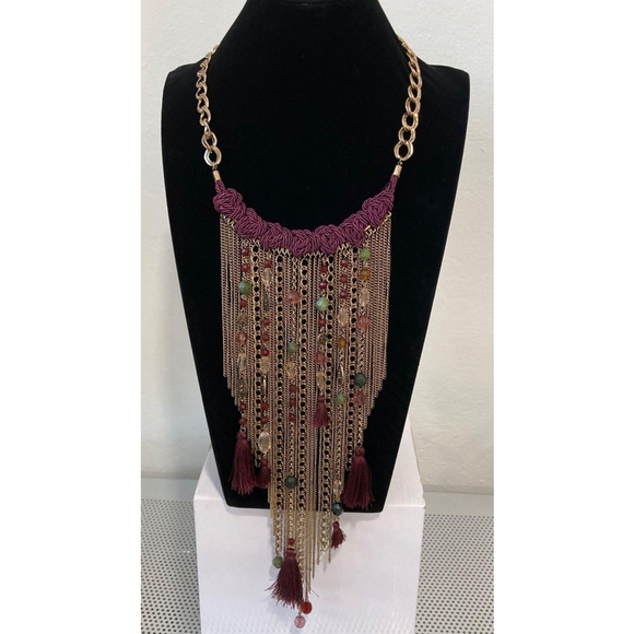 Long multi chain Chico’s statement necklace - Picture 1 of 5